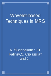 Wavelet-based Techniques in MRS