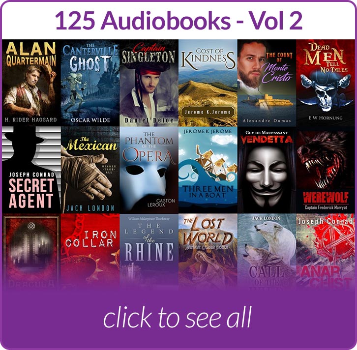 Covers of audiobooks included in Volume 2
