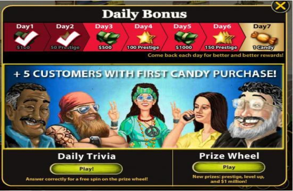 how to get free candy on pawn stars game